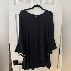Alfani Black Tunic with Flared Sleeves